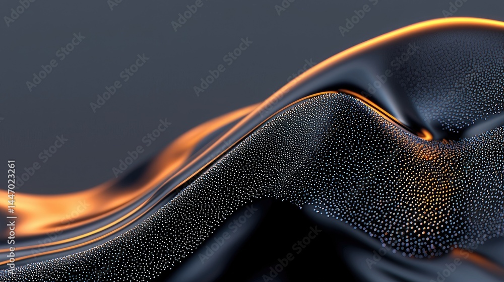 Aufkleber abstract rendering of a rippled surface illuminated with warm lighting