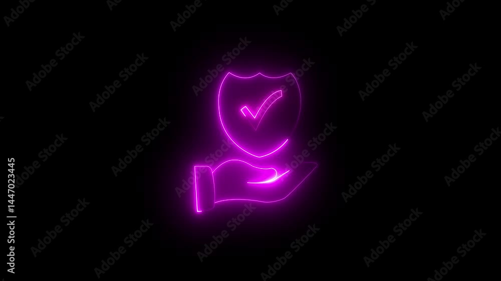 Poster businessman hand shows identity proofing icon for the security protection system on virtual screen. 