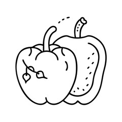 pepper icon, pepper line art - simple line art of pepper, perfect for pepper logos and icons