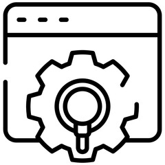 Analytic Web line icon