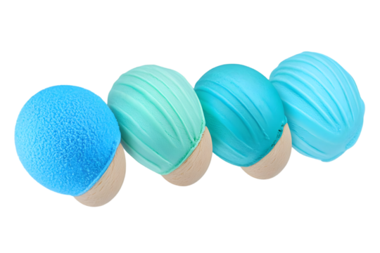 Gradient Blue Balls Isolated Background Illustration