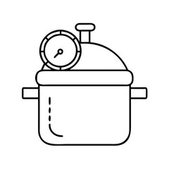 pressure cooker icon, pressure cooker line art - simple line art of pressure cooker, perfect for pressure cooker logos and icons