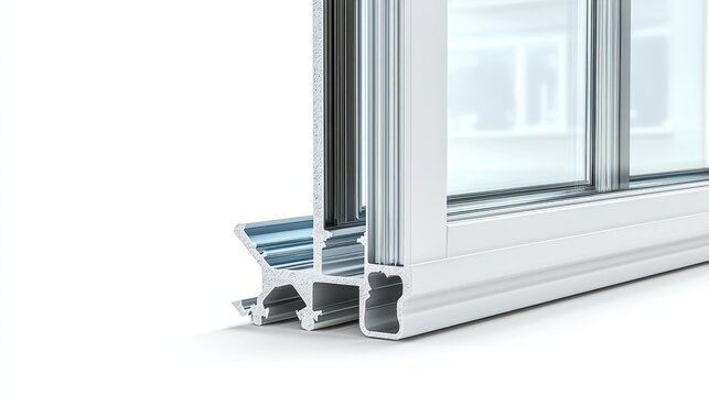 Fiberglass windows isolated on white background