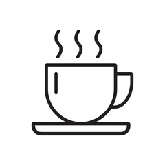 Cup line icon. Hot tea icon. Coffee cup line icon.