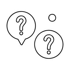 question mark and exclamation icon, question mark and exclamation line art - simple line art of question mark and exclamation, perfect for question mark and exclamation logos and icons