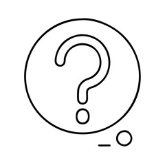 question mark icon, question mark line art - simple line art of question mark, perfect for question mark logos and icons