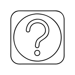question mark icon, question mark line art - simple line art of question mark, perfect for question mark logos and icons