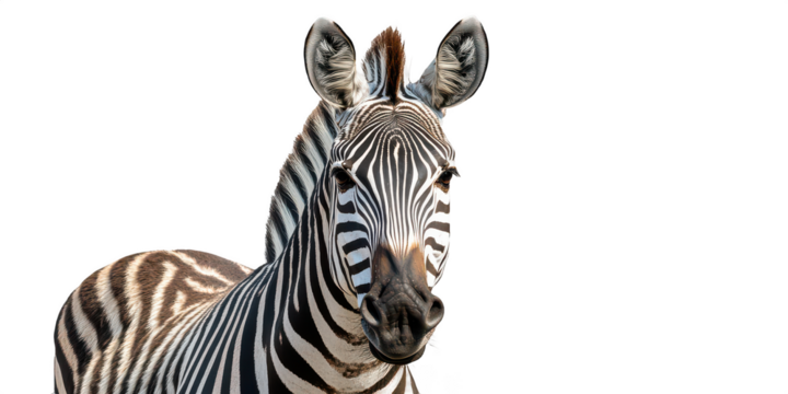 High resolution zebra PNG zebra portrait PNG African wildlife PNG striped animal PNG close-up zebra PNG transparent background image