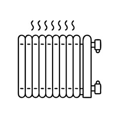 radiator icon, radiator line art - simple line art of radiator, perfect for radiator logos and icons