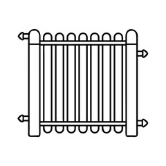 radiator icon, radiator line art - simple line art of radiator, perfect for radiator logos and icons