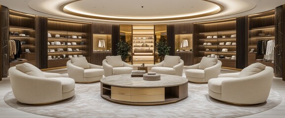 Luxurious, modern, and spacious lounge area