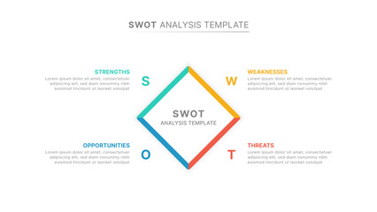 SWOT Analysis Four Options Infographic Chart Template Design