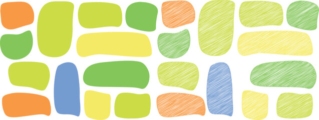 Organic Shape Text Frames  Abstract Doodle Bubbles & Liquid Design Elements