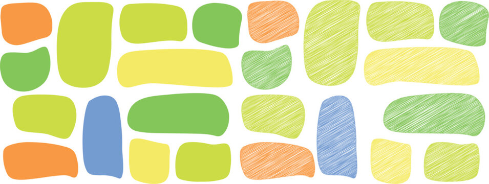 Organic Shape Text Frames  Abstract Doodle Bubbles & Liquid Design Elements