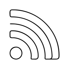 rss feed icon, rss feed line art - simple line art of rss feed, perfect for rss feed logos and icons