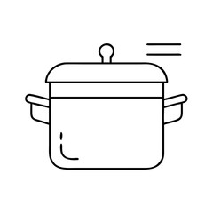 saucepan icon, saucepan line art - simple line art of saucepan, perfect for saucepan logos and icons