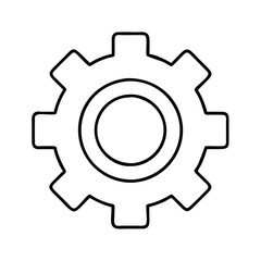 settings icon, settings line art - simple line art of settings, perfect for settings logos and icons