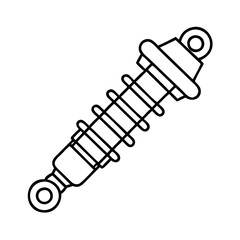 shock absorber icon, shock absorber line art - simple line art of shock absorber, perfect for shock absorber logos and icons