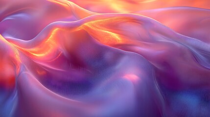 Obraz premium Shimmering, flowing fabric; vibrant hues