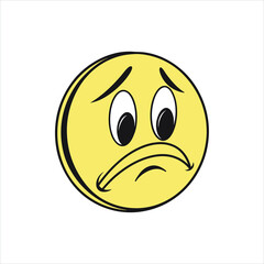 Classic Yellow Sad Face Icon
