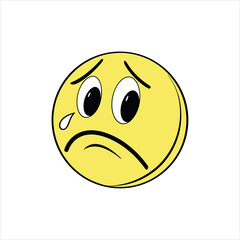 Classic Yellow Sad Face Icon