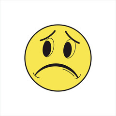 Classic Yellow Sad Face Icon