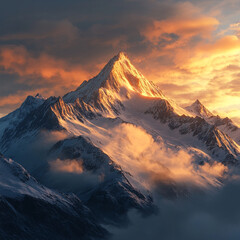Breathtaking Sunrise Over the Majestic Mountains