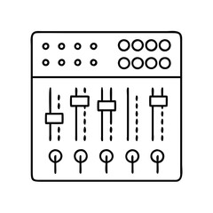 soundboard icon, soundboard line art - simple line art of soundboard, perfect for soundboard logos and icons