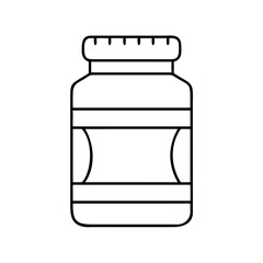 spice jar icon, spice jar line art - simple line art of spice jar, perfect for spice jar logos and icons