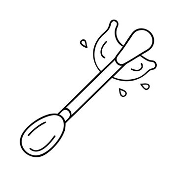 cotton swab with liquid splash clip art preview