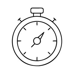 stopwatch icon, stopwatch line art - simple line art of stopwatch, perfect for stopwatch logos and icons