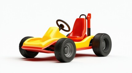 Fototapeta premium Go-kart isolated on white background