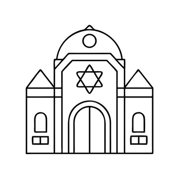 synagogue building outline drawing clip art preview