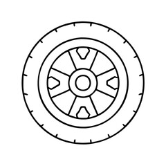 Fototapeta premium tire icon, tire line art - simple line art of tire, perfect for tire logos and icons