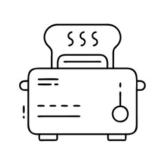 toaster icon, toaster line art - simple line art of toaster, perfect for toaster logos and icons