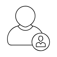 user profile icon, user profile line art - simple line art of user profile, perfect for user profile logos and icons