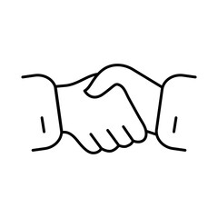 Handshake Line Icon. Business, Strategy, Success Editable Stroke Vector Illustration