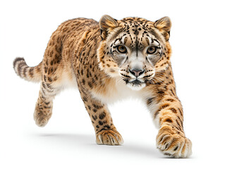 Obraz premium A spotted wild cat, either a leopard (Panthera pardus) or a jaguar (Panthera onca), showcases its feline portrait