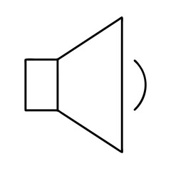 volume icon, volume line art - simple line art of volume, perfect for volume logos and icons