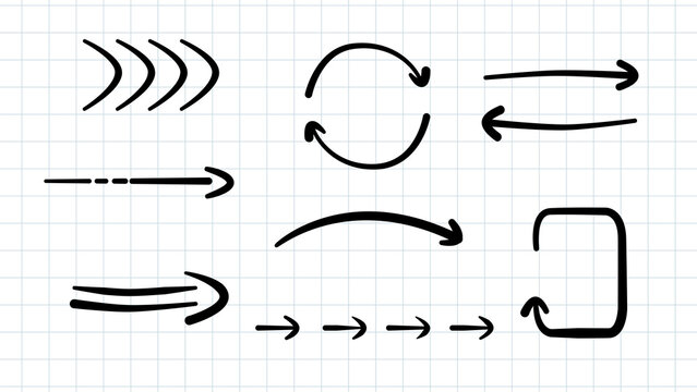 Hand Drawn Directional Arrows