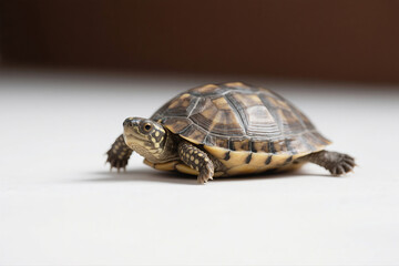 Obraz premium Isolated Turtle Walking Studio Shot
