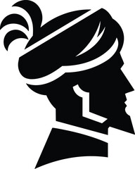 Minimalist Figure with Traditional Hat