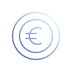 Obraz premium Euro Search icon vector stock illustration