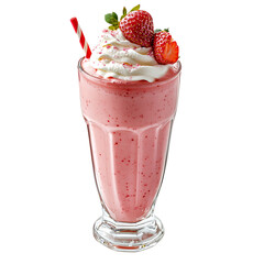 Milkshake Strawberry drink only glass png