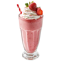 Gardinen Milkshake Strawberry drink only glass png © Hanan Shekh