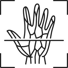 Vein Recognition Icon Stock Illustration