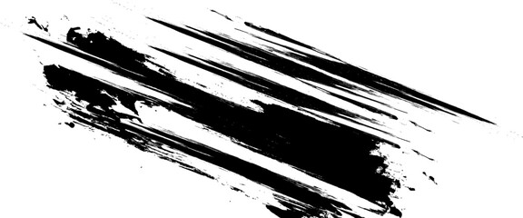 Vector brush grunge texture  Black  distressed background.