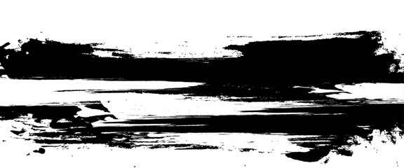 Vector  modern black grunge texture paint stain shining brush stroke background.