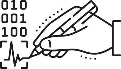 Handwriting Recognition Icon Stock Illustration