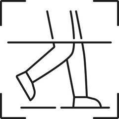 Gait Recognition Icon Stock Illustration